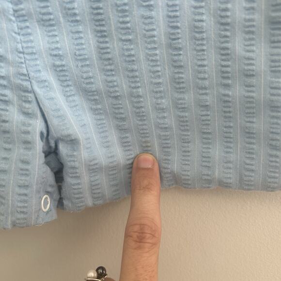 Vintage 2T Boy Blue Shortall Bear Golf Embroidered Back Pocket Lined Summer - Picture 8 of 9